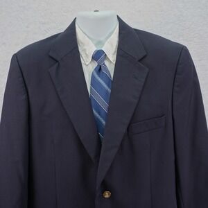 Savile Row Wool‎ Gold Button Blazer Blue 40R Tagged 41R